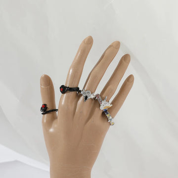 DAIIIBABYYY  -  Classic Bohemian Trendy Finger Ring Women Accessories Metal Set Rings Fashion Jewelry Open Ring for Men Jewelry Steampunk Style
